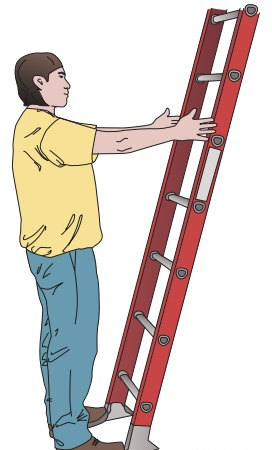 How could you use the ladder correctly and safely?