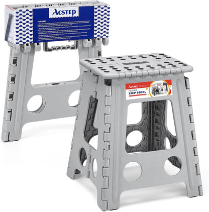 16 Inch Non Slip Foldable Step Stool With Pin Structure