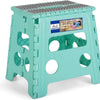 13 Inch Non Slip Dot Foldable Step Stool - Teal