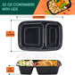 50 Pack 32OZ  Meal Prep Containers Reusable, 2 Compartment Food Containers with Lids