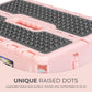 13 Inch Non Slip Foldable Step Stool Dot Sakura Pink