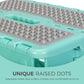 13 Inch Non Slip Foldable Step Stool Dot Teal