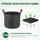 Delxo 12-Pack 5 Gallon Grow Bags Heavy Duty Aeration Fabric Pots Thickened Nonwoven Fabric Pots Plant Grow Bags Grey