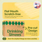 Delxo 500 Count Individually Wrapped Clear Plastic Straws - 7.75 Inch Long, 0.23 Inch Diameter - Disposable Drinking Straws for Party, Every Occasion - Made in USA