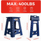 18 Inch Non Slip Foldable Step Stool Royal Blue With Pin Structure