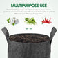 Delxo 12-Pack 5 Gallon Grow Bags Heavy Duty Aeration Fabric Pots Thickened Nonwoven Fabric Pots Plant Grow Bags Grey