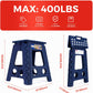 16 Inch Non Slip Foldable Step Stool Royal Blue With Pin Structure