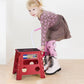 13 Inch Non Slip Foldable Step Stool Dot Red