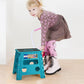 13 Inch Non Slip Foldable Step Stool Dot Blue