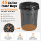 Delxo 40-45 Gallon Trash Bags, 250 Count, 40×45'' Large Black Garbage Bags | Star-Seal Can Liners for Home, Kitchen, Yard & Office – Bulk Value Pack, Made in USA