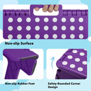 9 Inch Non Slip Foldable Step Stool Purple