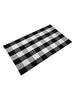 Delxo Cotton Buffalo Plaid Rug,24"x36" Hand-Woven Indoor or Outdoor Rugs for Layered Door Mats Washable Carpet for Front Porch/Kitchen/Farmhouse/Entryway (Black&White) - delxousa