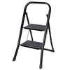 Delxo 2 Step Ladder Folding Step Stool Ladder with Handgrip Anti-Slip Sturdy and Wide Pedal,Convenient and Lightweight for Use Portable Step Stool Steel 330lbs Black (2 feet) - delxousa