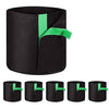 Delxo 5-Pack 1 Gallon Grow Bags Heavy Duty Aeration Fabric Pots Thickened Nonwoven Fabric Pots Plant Grow Bags - delxousa
