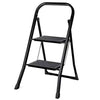 Delxo 2 Step Ladder Folding Step Stool Ladder with Handgrip Anti-Slip Sturdy and Wide Pedal,Convenient and Lightweight for Use Portable Step Stool Steel 330lbs Black (2 feet) - delxousa