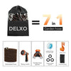 Delxo 100Ft Expandable Garden Hose Kit Include 7, Flexible Water Hose with 9-Function High-Pressure Metal Spray Nozzle, Leakproof Design 3/4”Solid Brass Fittings Lightweight But Heavy Duty Hose Orange - delxousa
