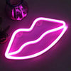 DELXO Lips Neon Lights, Neon Signs for Wall Decor, 3 AA Battery/USB Powered, LED Neon Decorative Light Makeup Room Decor for Christmas, Birthday Party, Kids Room, Living Room, Bedroom Decorations, - delxousa