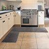 Delxo Kitchen Rug Sets,20"X30"+20"X60" 2 Piece Non-Slip Soft Super Absorbent Kitchen Mat Doormat Carpet Set,Chenille Microfiber Material (Grey) - delxousa