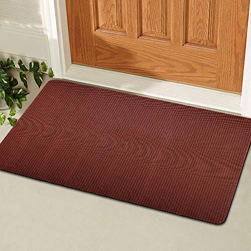 Delxo 24 x 36 Inch Entrance Doormat Honeycomb Doormat No Odor Durable Anti-Slip Rubber Back Low-Profile Front Doormat with Shoes Scraper for Scraping Mud, Snow, Sand in High Traffic Areas - delxousa
