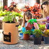 Delxo Potato Grow Bag,3-Pack 7 Gallon Grow Bags Heavy Duty Aeration Fabric Pots Thickened Nonwoven Fabric Pots Plant Grow Bags in Brown - delxousa