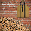 Syntrific Canvas Fireplace Carrier Log Tote Bag Indoor 40"x19" Firewood Totes Holders Fire Wood Carriers Carrying for Outdoor Waxed Durable Wood Tote Fireplace Stove Accessories - delxousa