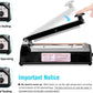 Delxo 8 inch 12 inch 16 inch Impulse Bag Sealer Poly Bag Sealing Machine Heat Seal Closer with Repair Kit in Orange Blue Black - Delxo