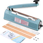 Delxo 8 inch 12 inch 16 inch Impulse Bag Sealer Poly Bag Sealing Machine Heat Seal Closer with Repair Kit in Orange Blue Black - Delxo